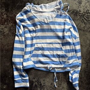 Striped oversized beach hoodie